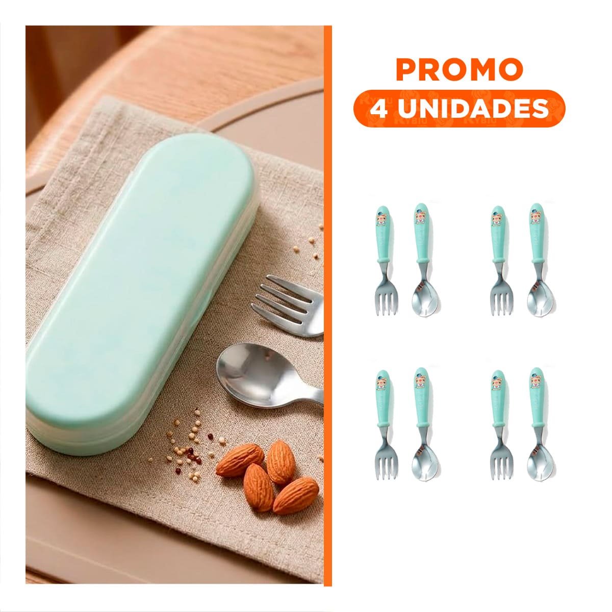 PACK4 PACK PORTATIL CHANCHO HAPPY VERDE CON ESTUCHE SEGURO Y+REGALO STICKER - 1