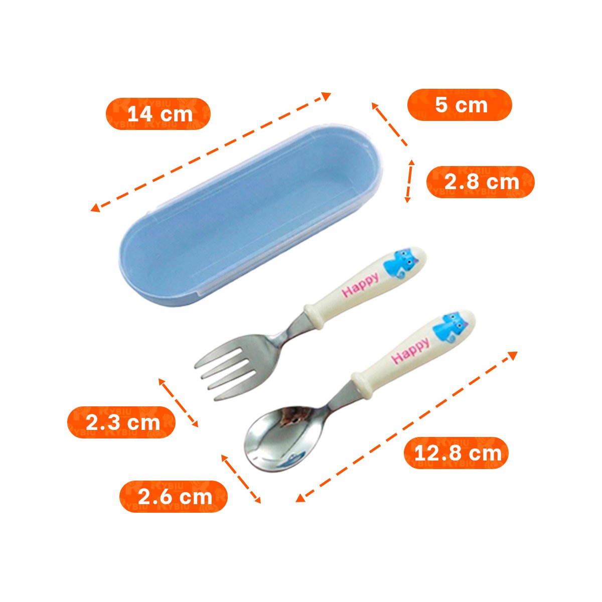 PACK ESCOLAR GATO CON CUCHARA Y TENEDOR ESTUCHE COLOR BLANCO Y+REGALO STICKER - 4