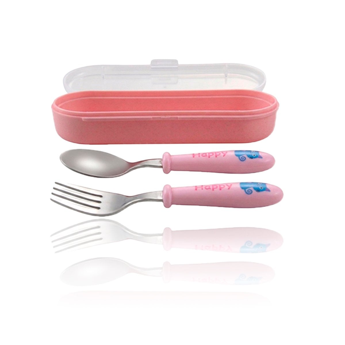 CONJUNTO PORTATIL GATO HAPPY ROSADO CON ESTUCHE PROTECTOR Y+LIGAS REGALO - 3