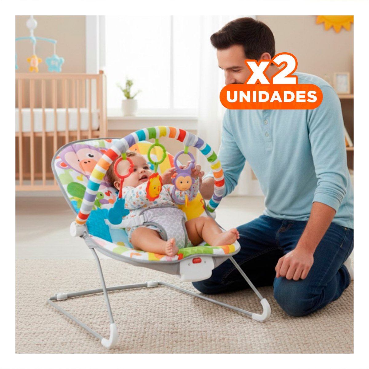 PACK2 REPOSADOR MECEDOR ERGONOMICO PARA USO CONTINUO MULTICOLOR MONITO Y+REGALO STICKER - 1