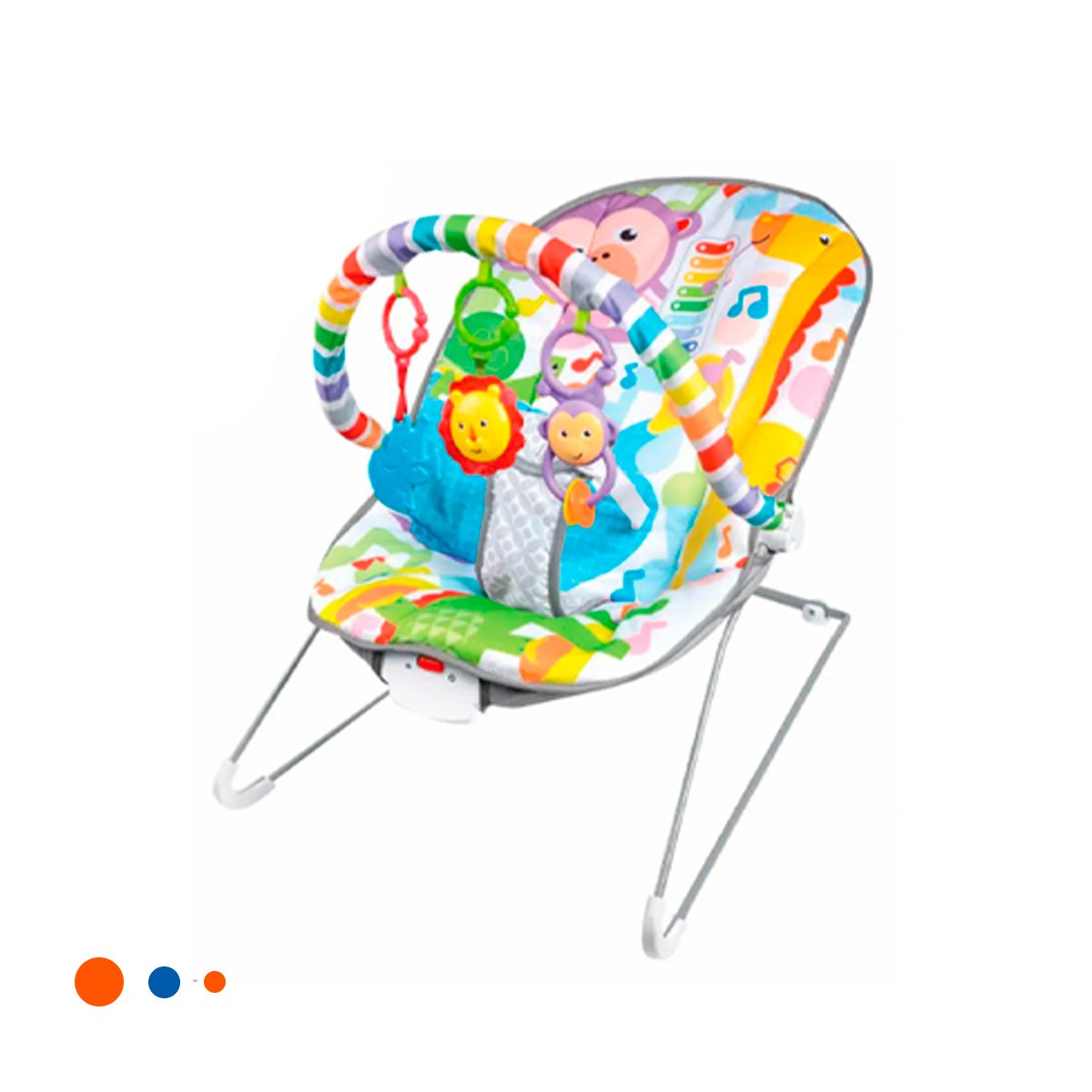 SILLA MECEDORA INFANTIL CON BASE ANTIDESLIZANTE MULTICOLOR MONITO Y+PAPEL REGALO - 1