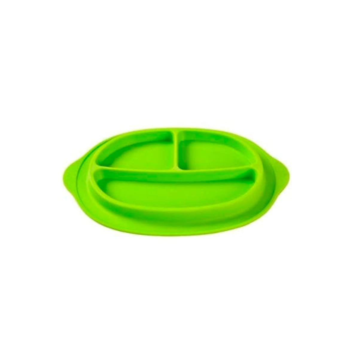 RECIPIENTE DE SILICONA CARITA FELIZ CON COMPARTIMIENTOS VERDE Y+PAPEL REGALO - 1