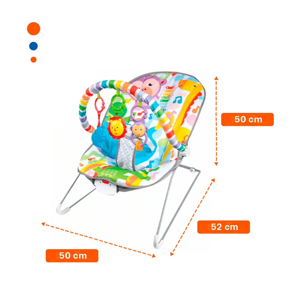 PACK2 REPOSADOR MECEDOR CON ESTRUCTURA RESISTENTE MULTICOLOR MONITO Y+PAPEL REGALO - 4