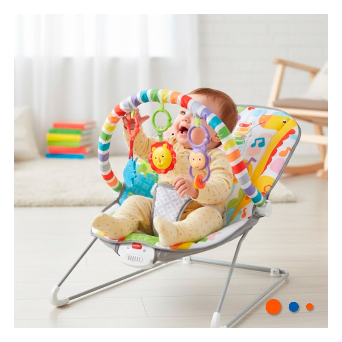 SILLA MECEDORA CON SOPORTE ESTABLE PARA USO DIARIO MULTICOLOR MONITO Y+POST IT - 3