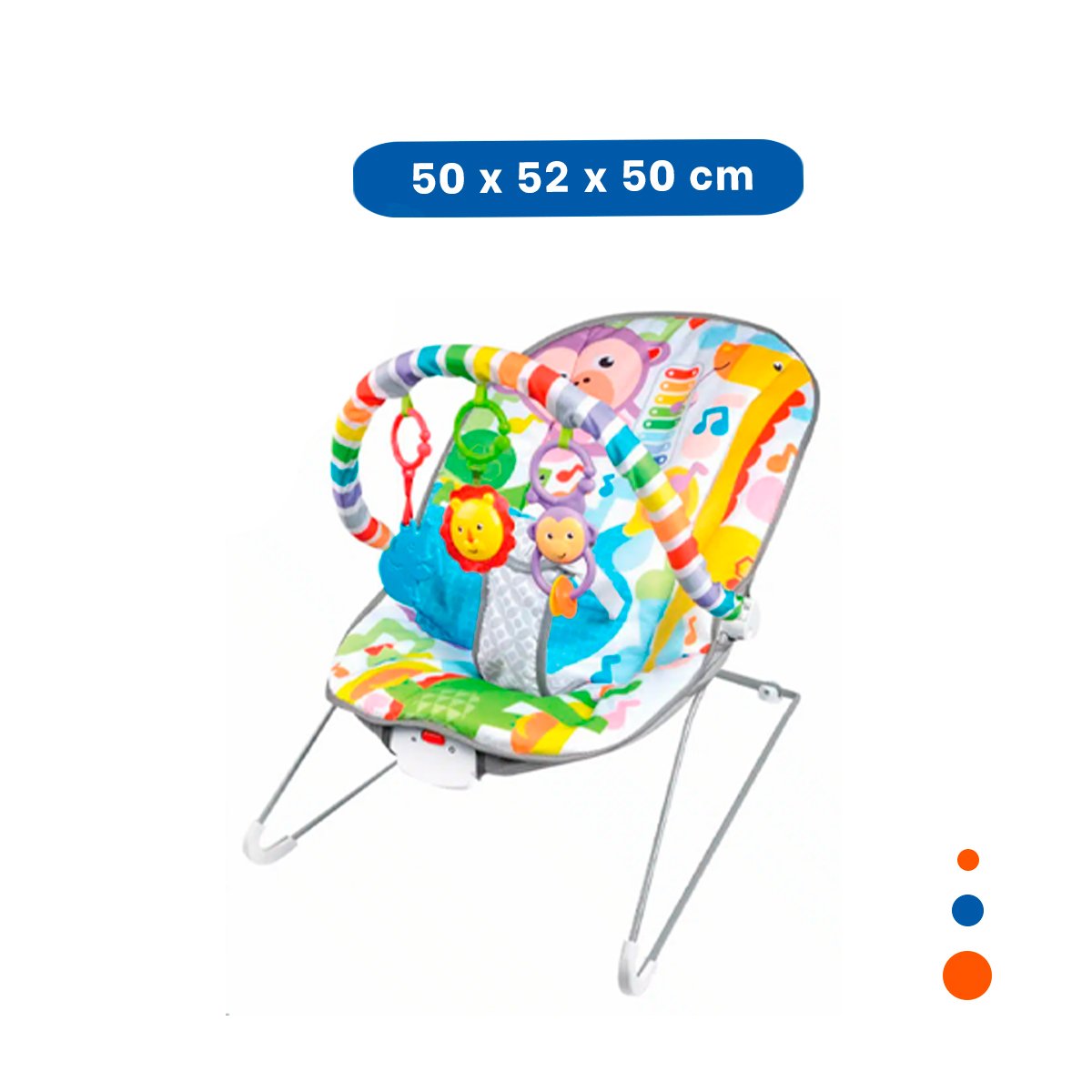 PACK2 REPOSADOR MECEDOR PARA DESCANSO DEL BEBE MULTICOLOR MONITO - 4
