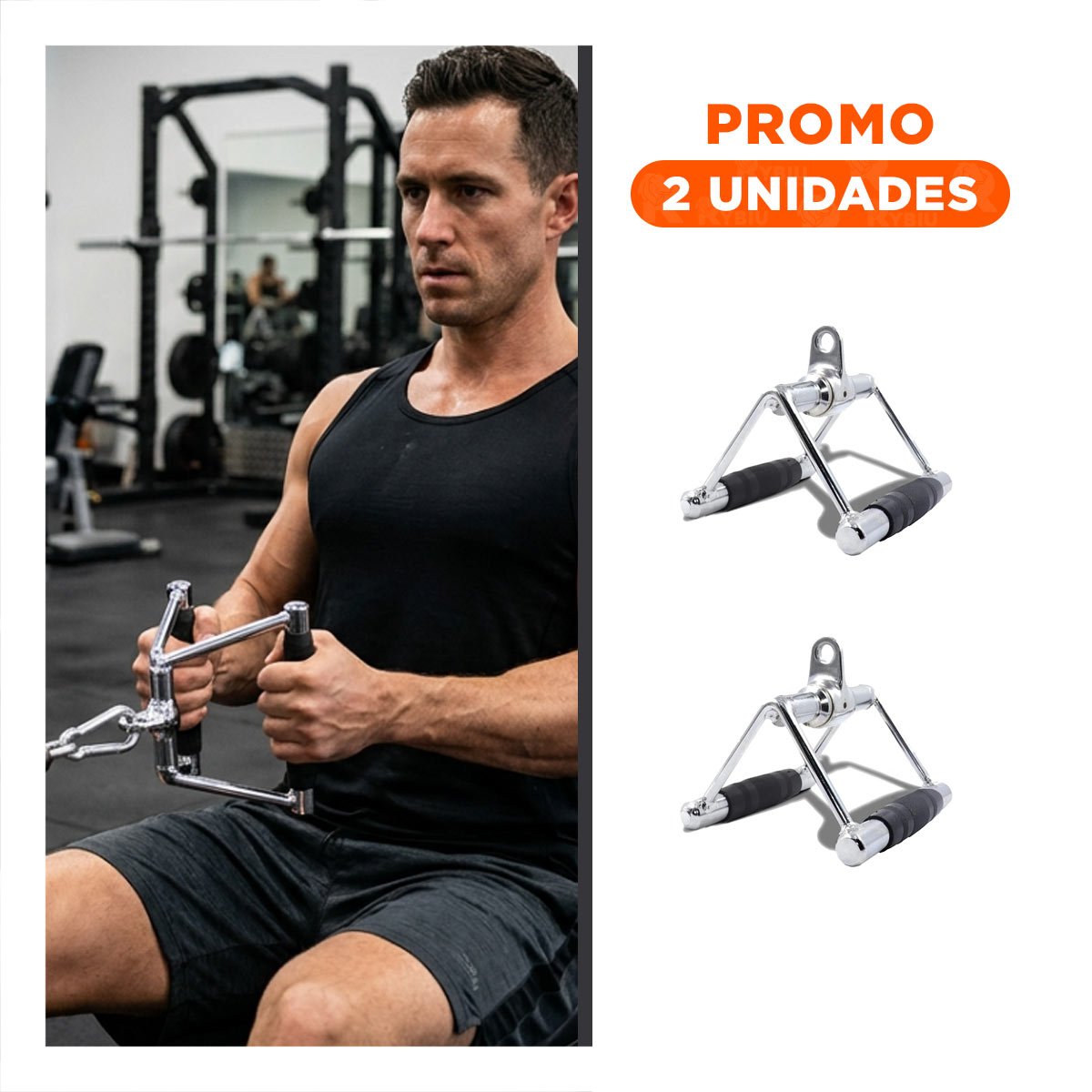 PACK2 ASA POLEA 360 GRADOS PLATEADO PARA ACTIVIDAD FISICA EN CASA O GIMNASIO SEGURO - 1
