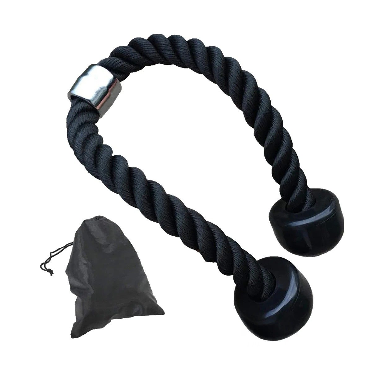 PACK6 IMPLEMENTO DE FUERZA PARA TRABAJO DE BICEPS TRICEPS NEGRO Y+REGALO STICKER - 2