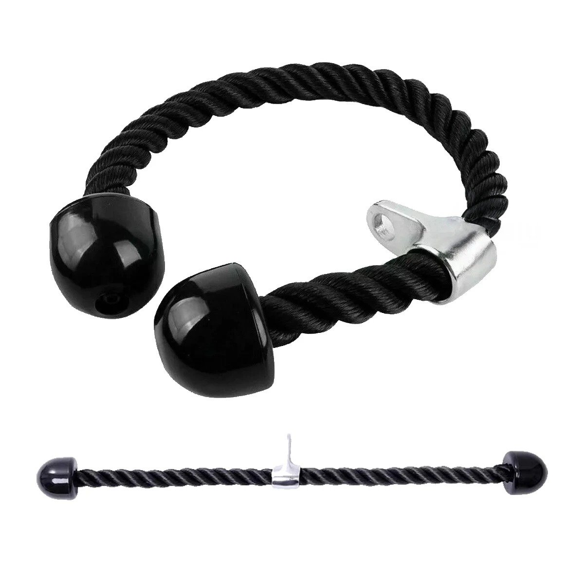 PACK2 SOPORTE DE ENTRENAMIENTO PARA BICEPS TRICEPS CON AGARRE DOBLE NEGRO Y+REGALO STICKER - 2