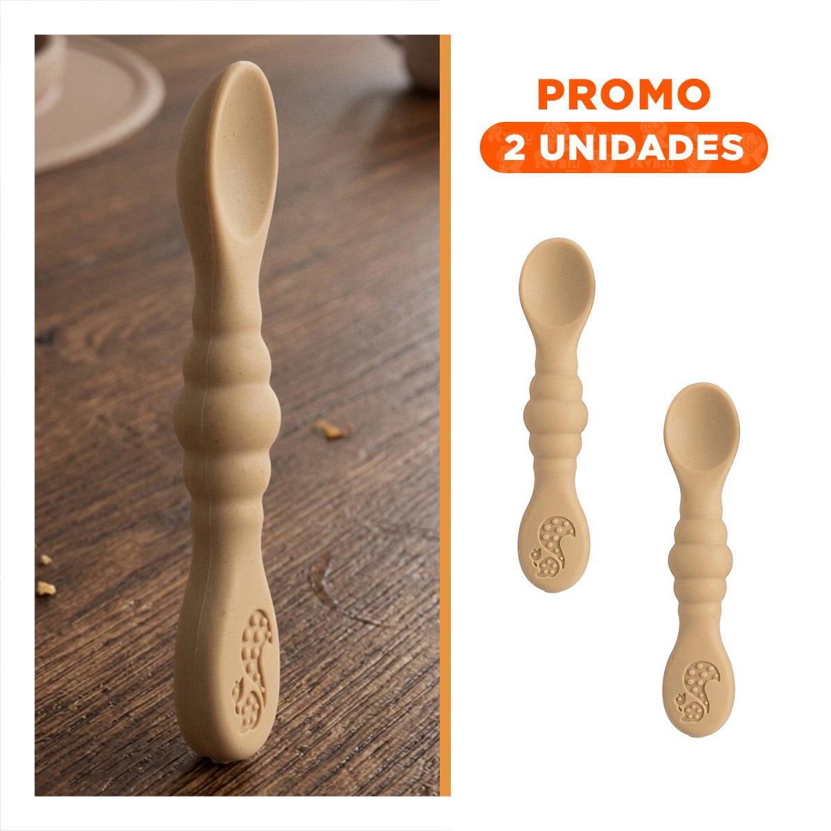 PACK2 KIT 3 PRE CUCHARAS PARA BEBE FACIL DE USAR Y PRACTICO MELON - 1