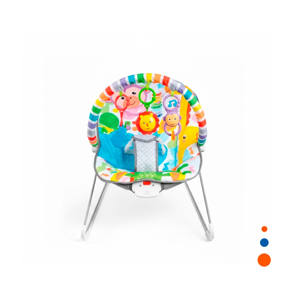 SILLA MECEDORA PARA DESCANSO SEGURO DEL BEBE MULTICOLOR MONITO Y+REGALO STICKER - 3