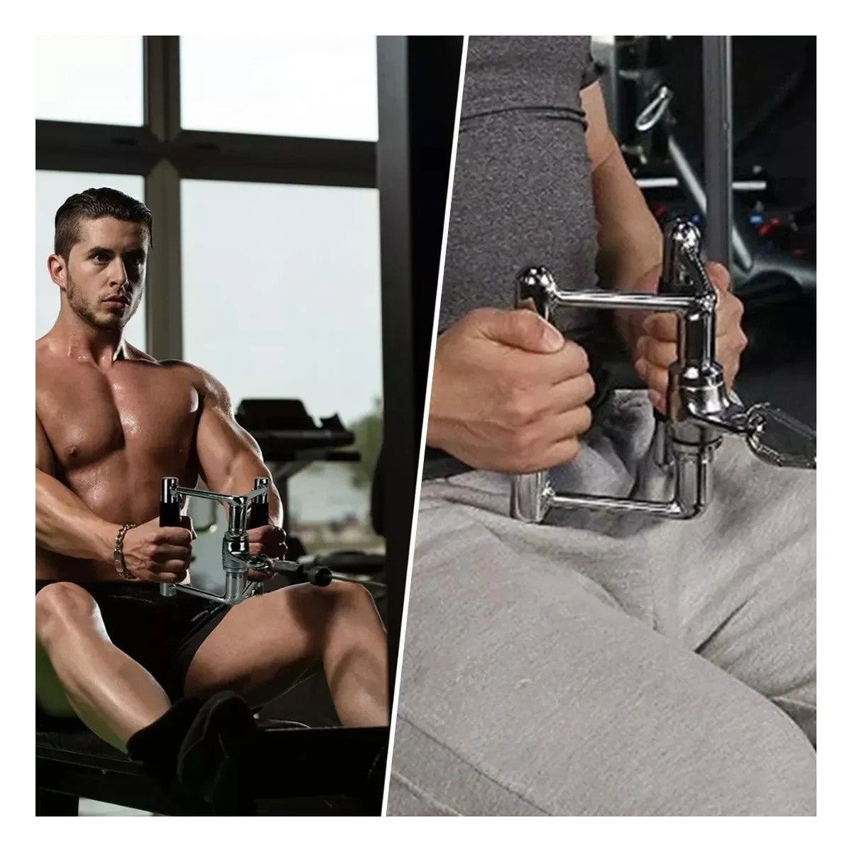 PACK4 SOPORTE POLEA 360 GRADOS PLATEADO PARA EJERCICIOS PROFESIONALES Y ACTIVIDAD FISICA - 2