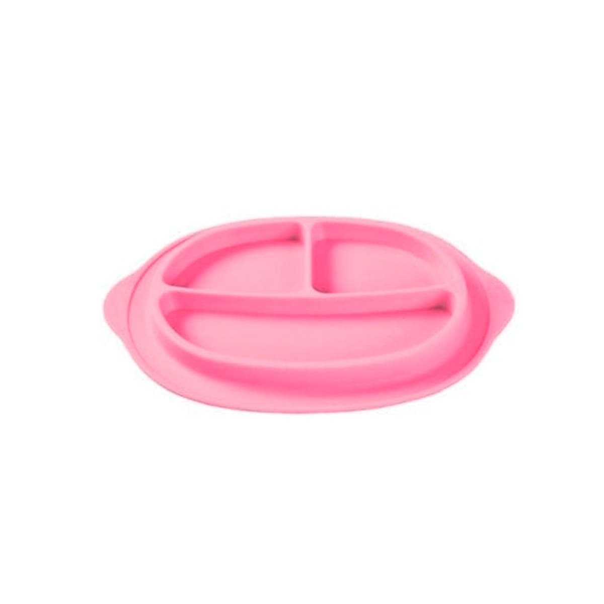 RECIPIENTE DE SILICONA CARITA FELIZ ROSADO CON DIVISIONES PRACTICAS Y+PAPEL REGALO - 1