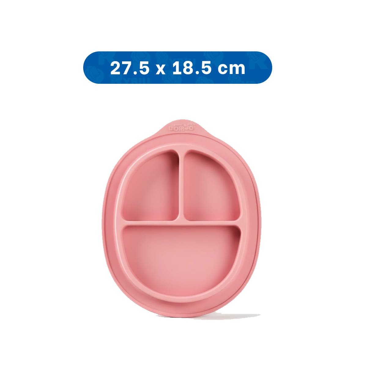 RECIPIENTE DE SILICONA CARITA FELIZ ROSADO CON DIVISIONES PRACTICAS Y+PAPEL REGALO - 4
