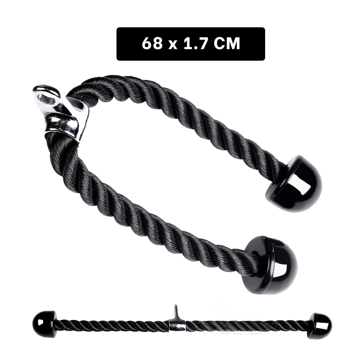 PACK4 ACCESORIO FITNESS PARA RUTINAS DE BICEPS TRICEPS NEGRO Y+REGALO STICKER - 4
