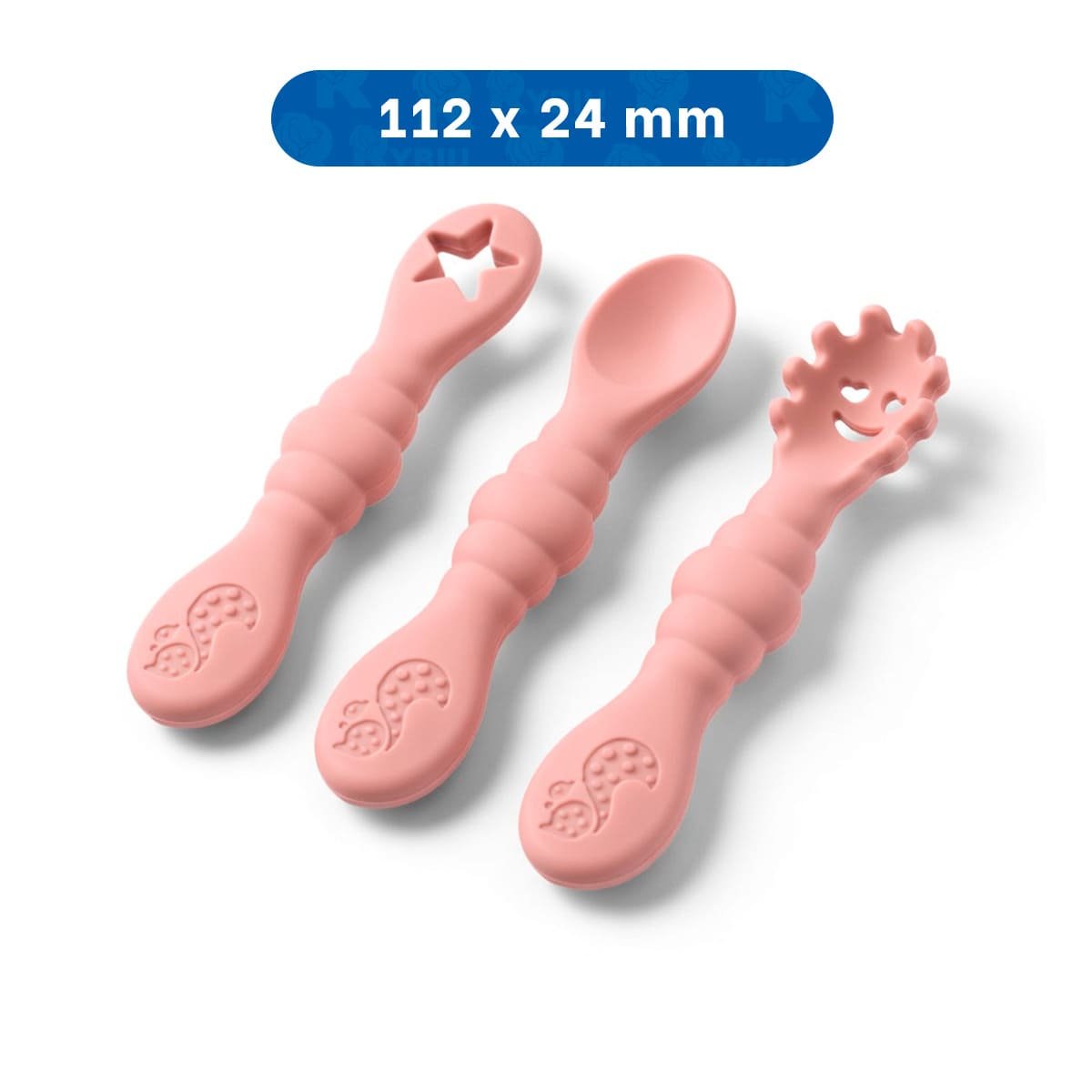 PACK2 KIT 3 PRE CUCHARAS PARA BEBE FACIL DE USAR Y PRACTICO ROSADO - 4