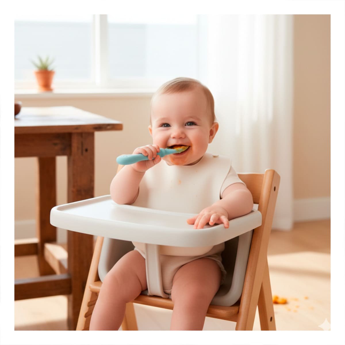 PACK4 PACK 3 PRE CUCHARAS PARA BEBE COMIDA DIARIA Y FACIL DE TOMAR CELESTE Y+REGALO STICKER - 3