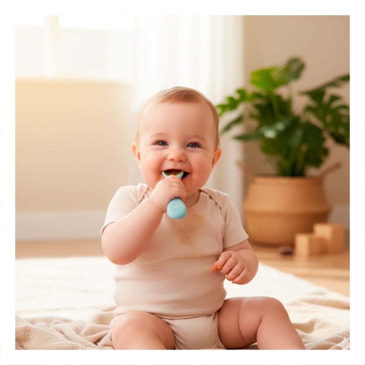 PACK4 PACK 3 PRE CUCHARAS PARA BEBE COMIDA DIARIA Y FACIL DE TOMAR CELESTE Y+REGALO STICKER - 5