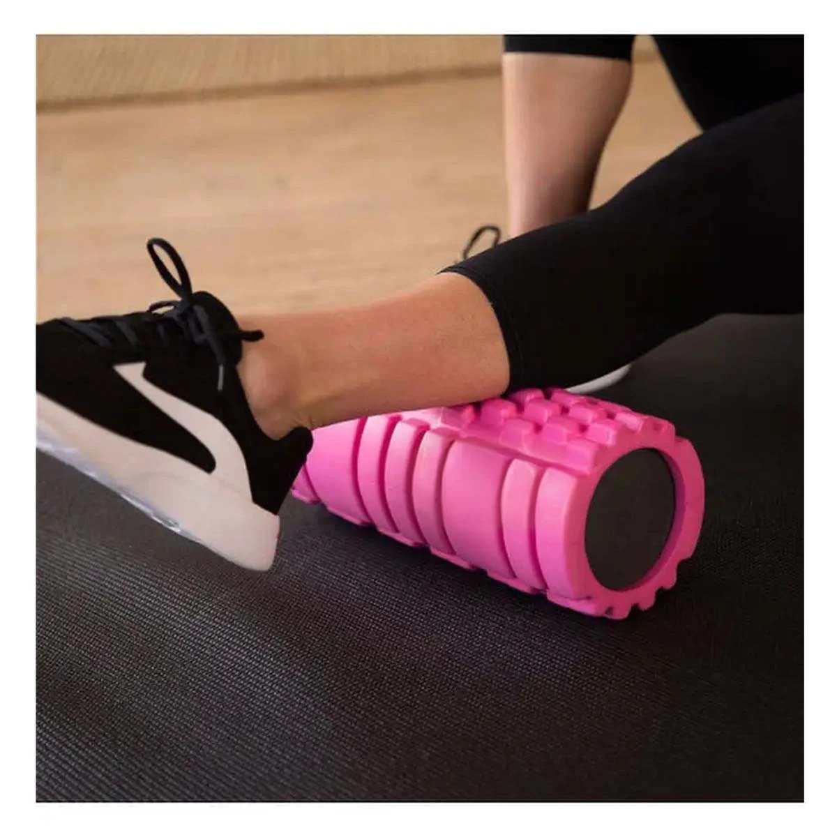 RUEDA FITNESS ROLLER ROSADO PARA MASAJES PROFUNDOS Y RECUPERACION MUSCULAR Y+POST IT - 2
