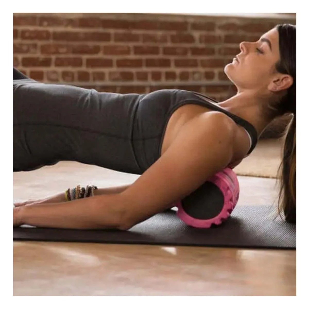 RUEDA FITNESS ROLLER ROSADO PARA MASAJES PROFUNDOS Y RECUPERACION MUSCULAR Y+POST IT - 3