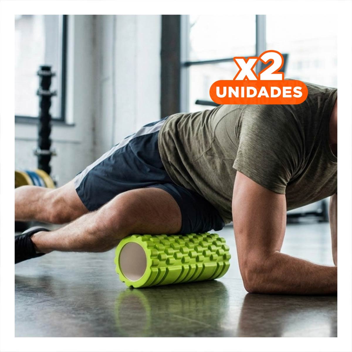PACK2 RUEDA ROLLER VERDE CON AJUSTE SEGURO PARA ENTRENAMIENTO Y RECUPERACION Y+REGALO STICKER - 1
