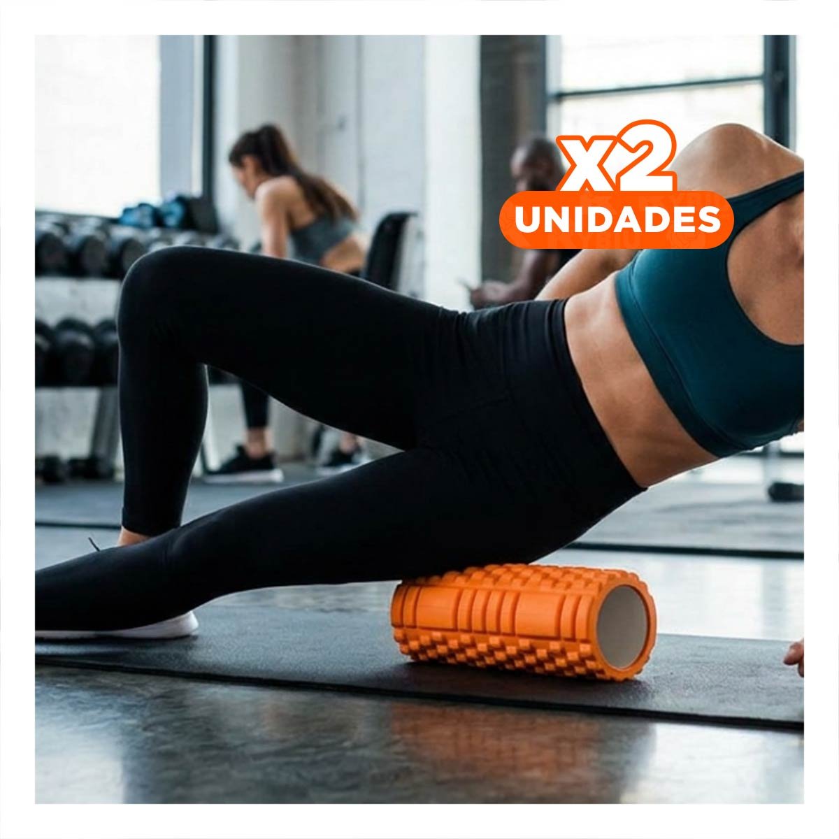 PACK2 RUEDA ROLLER NARANJA CON AJUSTE SEGURO PARA ENTRENAMIENTO Y RECUPERACION Y+REGALO STICKER - 1