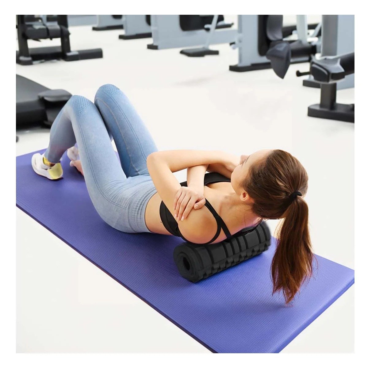PACK2 RODILLO DEPORTIVO ROLLER NEGRO PARA EJERCICIOS DE MUSCULOS Y ESTIRAMIENTOS - 2