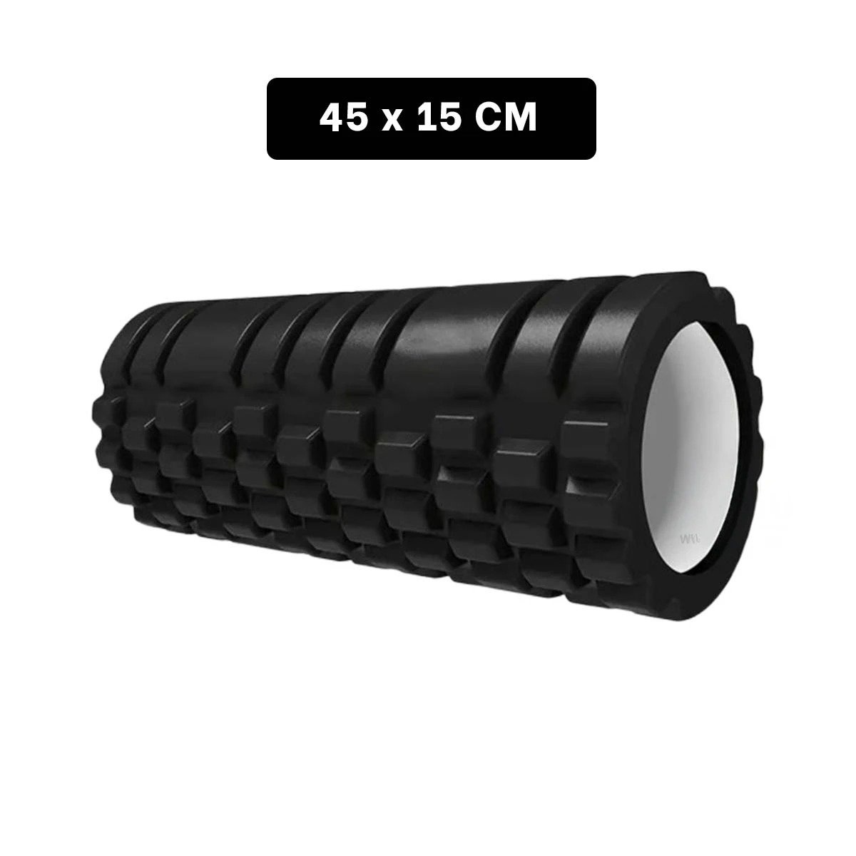 RUEDA FITNESS ROLLER NEGRO PARA MASAJES PROFUNDOS Y RECUPERACION MUSCULAR Y+POST IT - 4