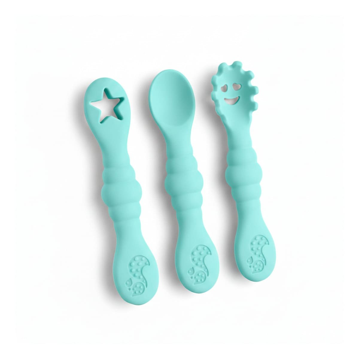 COLECCION 3 PRE CUCHARAS PARA YOGUIS Y PRIMEROS ALIMENTOS CELESTE Y+LIGAS REGALO - 3