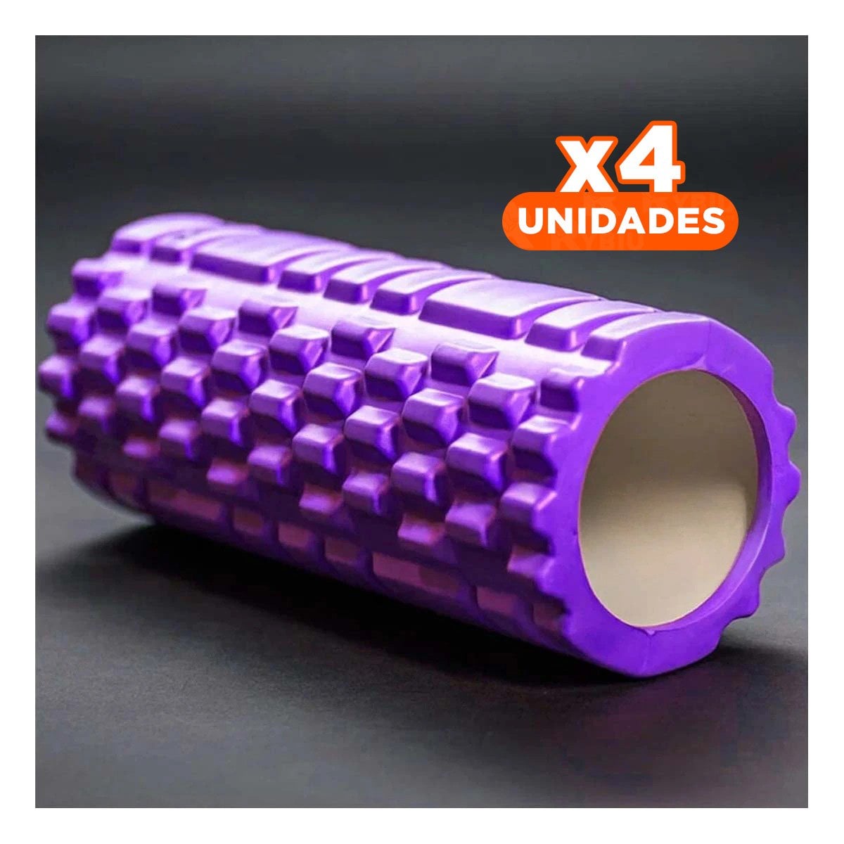 PACK4 RODILLO DEPORTIVO ROLLER MORADO PARA EJERCICIOS DE MUSCULOS Y ESTIRAMIENTOS - 1