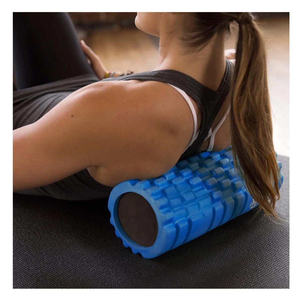 PACK2 CILINDRO FITNESS ROLLER CELESTE PARA LIBERAR TENSION Y MANTENER MUSCULOS FUERTES - 5