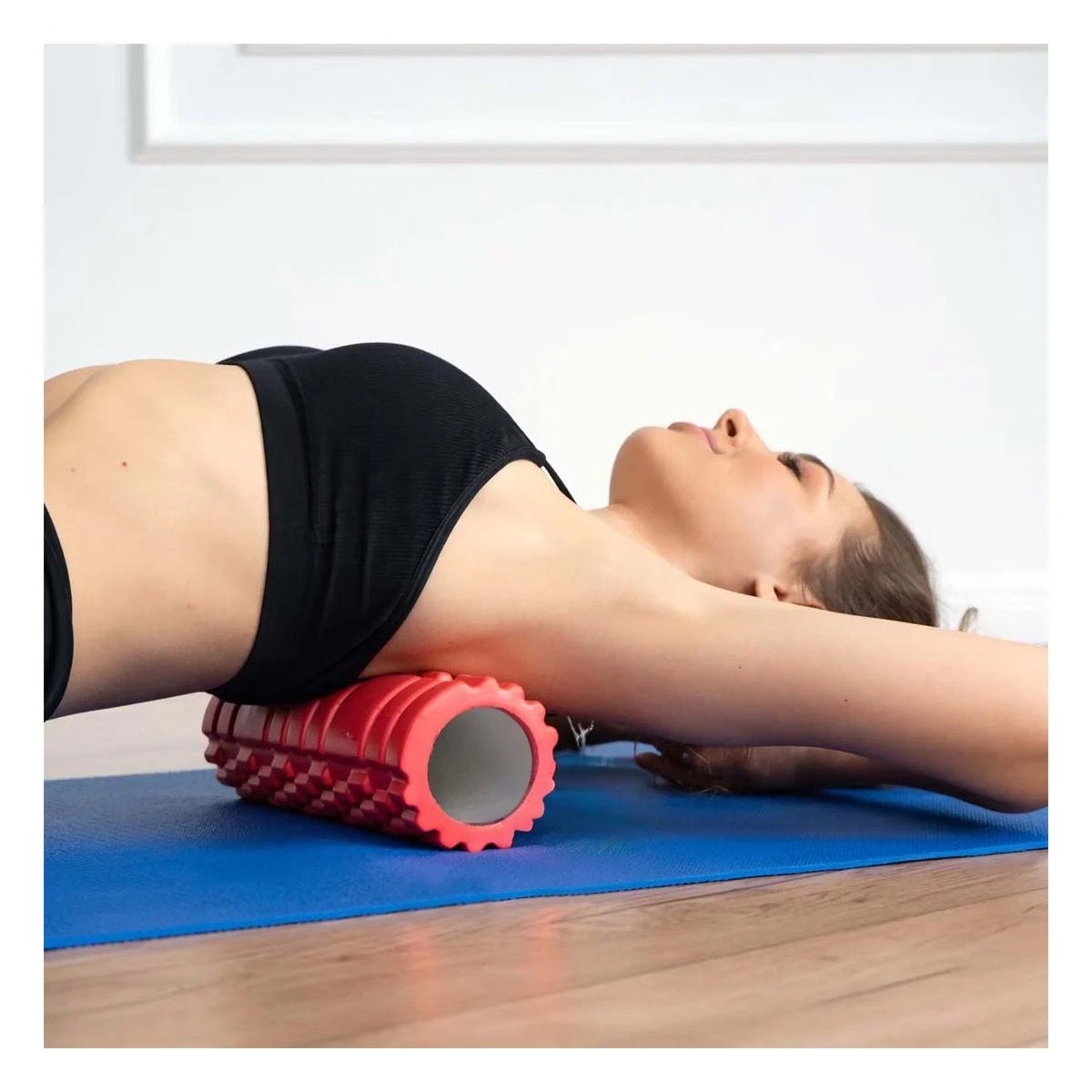 PACK2 RODILLO DEPORTIVO ROLLER ROJO PARA EJERCICIOS DE MUSCULOS Y+REGALO STICKER - 3