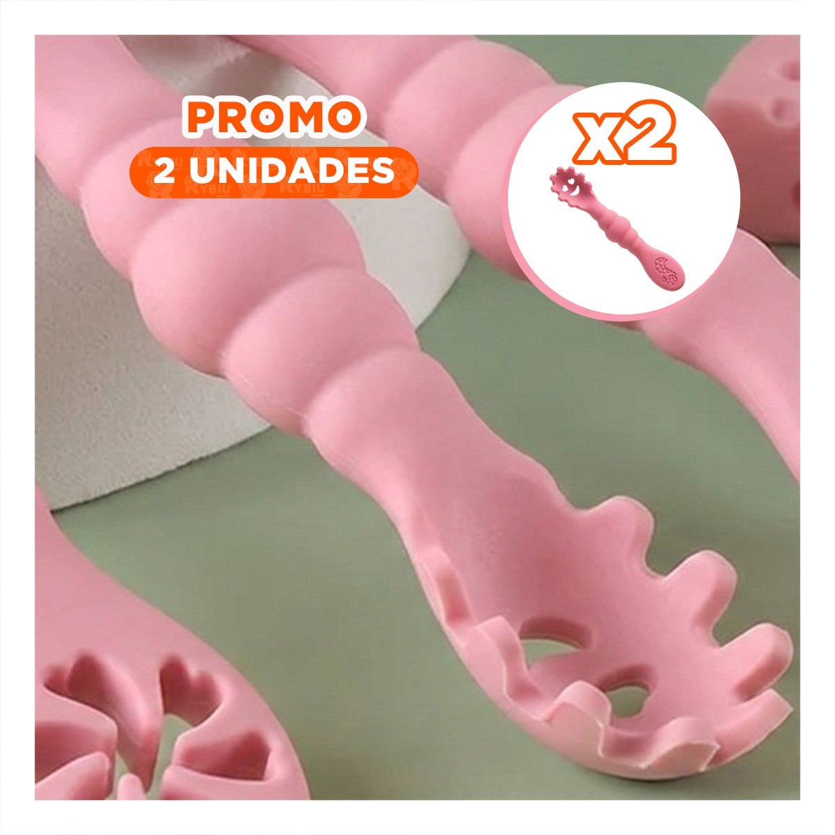 PACK2 COLECCION 3 PRE CUCHARAS PARA BEBE COMIDA PRACTICA COLOR ROSADO Y+REGALO STICKER - 1