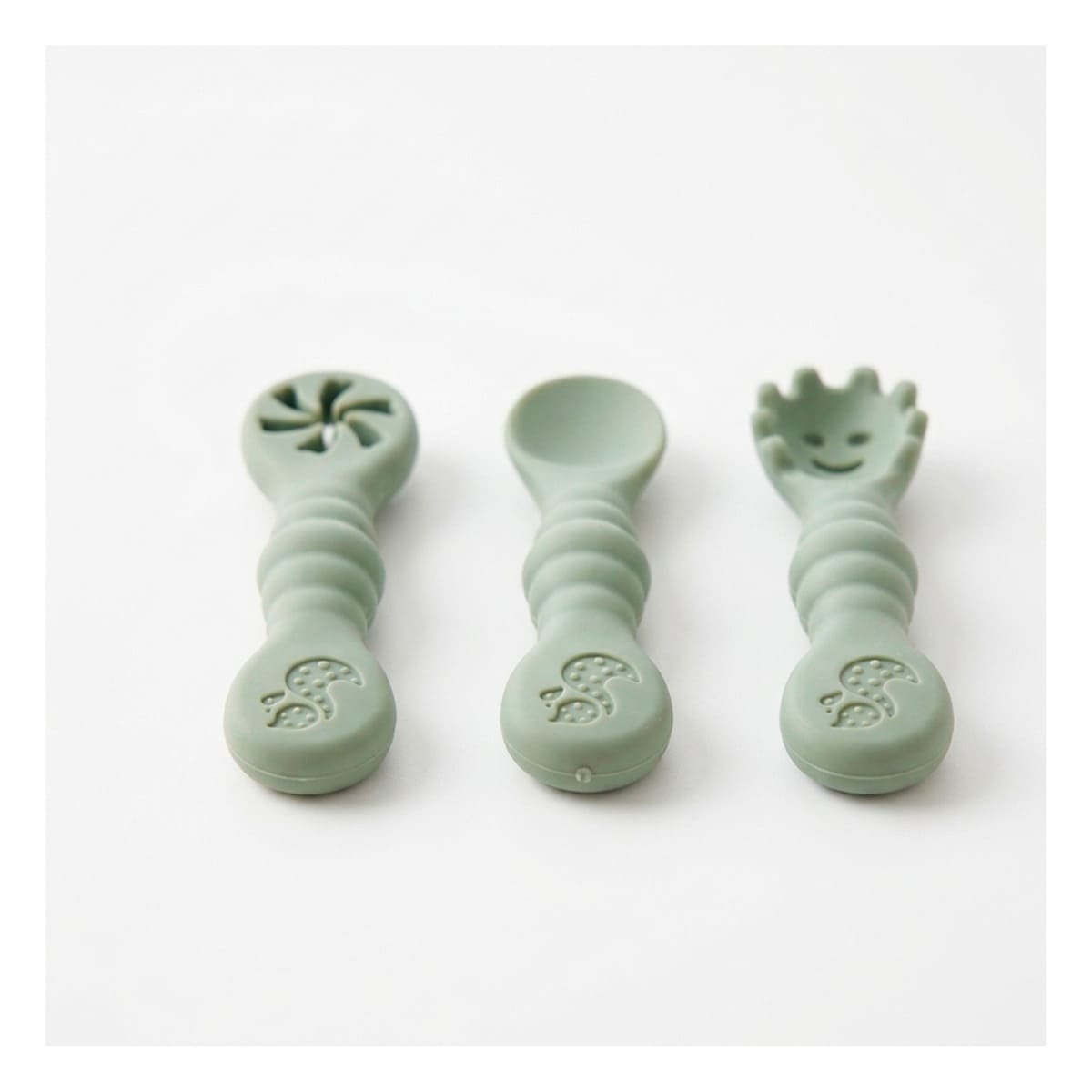 PACK6 PACK 3 PRE CUCHARAS PARA CASA Y COMEDOR BEBE COMODO Y PRACTICO VERDE Y+REGALO STICKER - 2