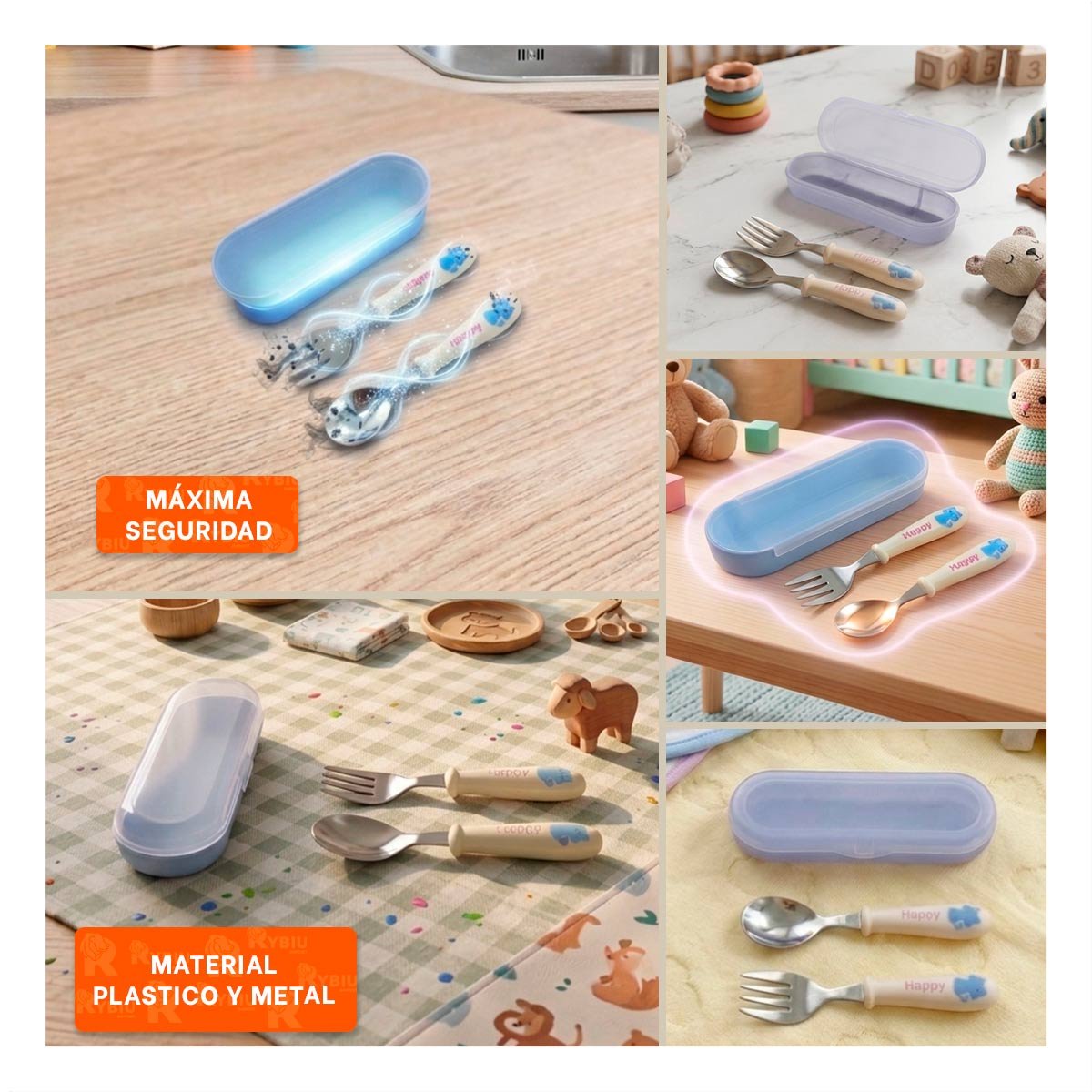 SET DE CUCHARA Y TENEDOR GATO CON ESTUCHE RIGIDO BLANCO Y+POST IT - 5