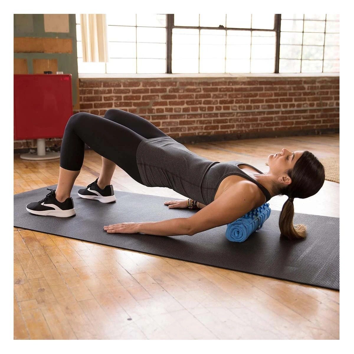 CILINDRO ROLLER CELESTE PARA ACTIVIDAD FISICA Y LIBERAR TENSION DE FORMA SEGURA Y+LIGAS REGALO - 1
