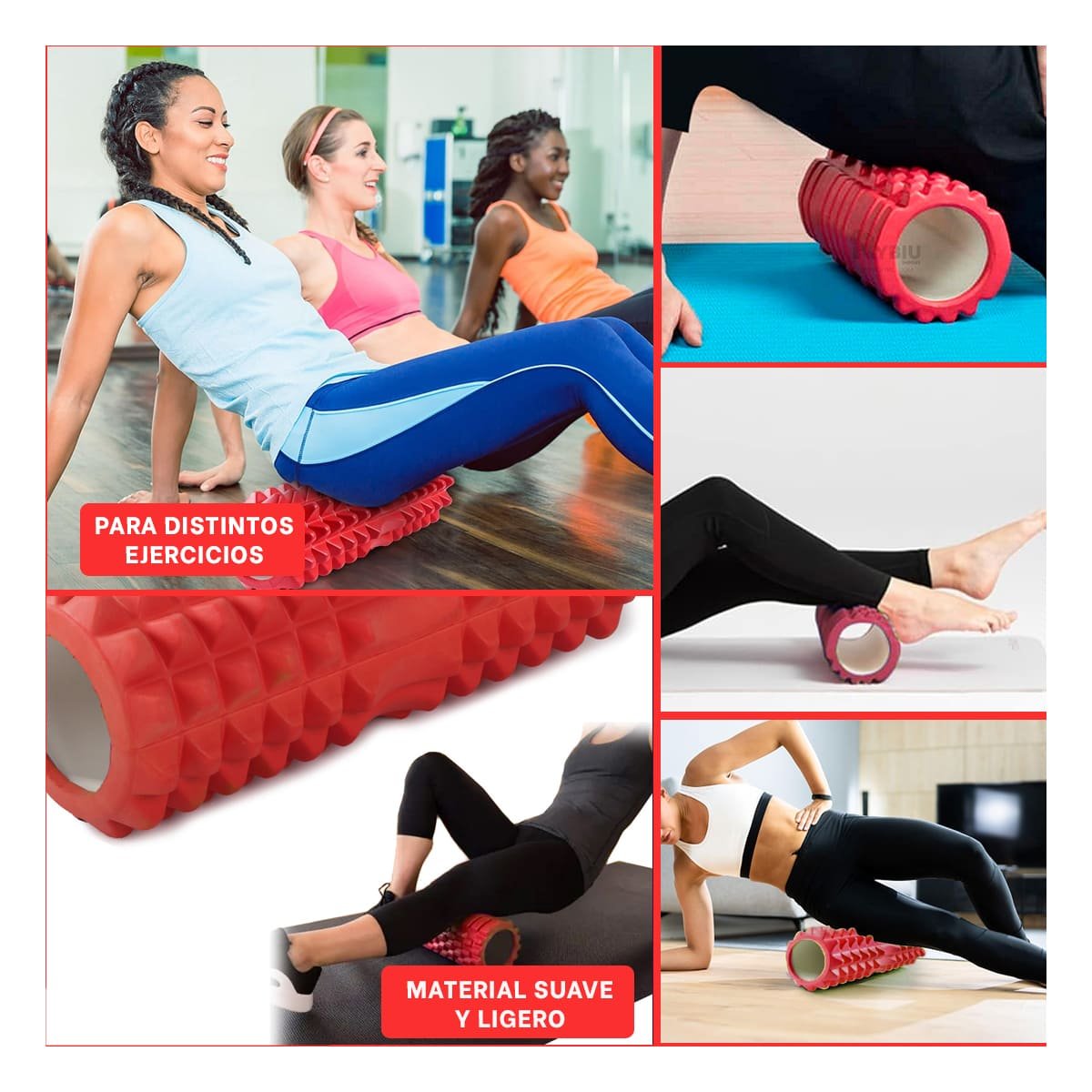 PACK2 RUEDA ROLLER ROJO CON AJUSTE SEGURO PARA ENTRENAMIENTO Y RECUPERACION Y+PAPEL REGALO - 3