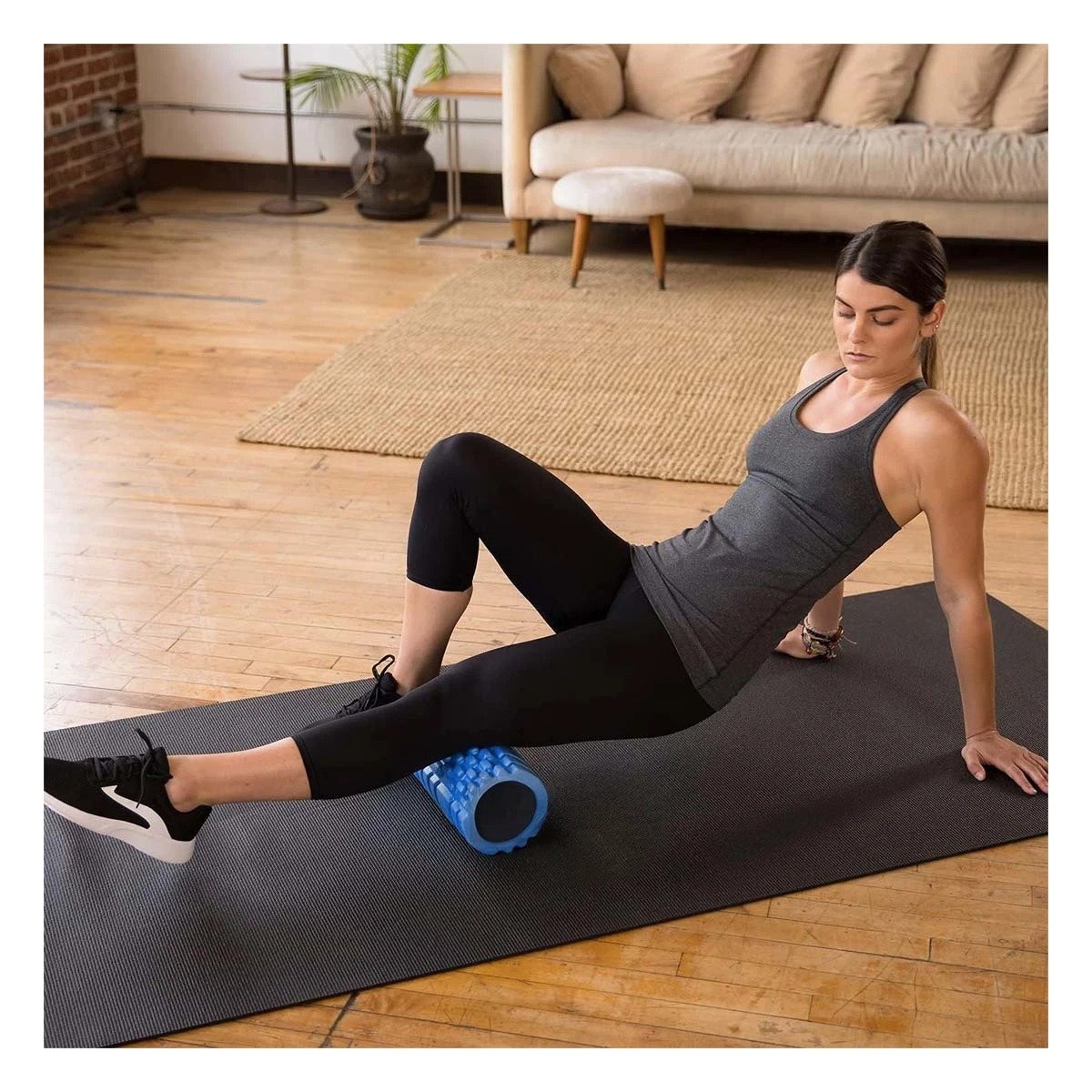 PACK4 RODILLO DEPORTIVO ROLLER CELESTE PARA EJERCICIOS DE MUSCULOS Y ESTIRAMIENTOS - 3