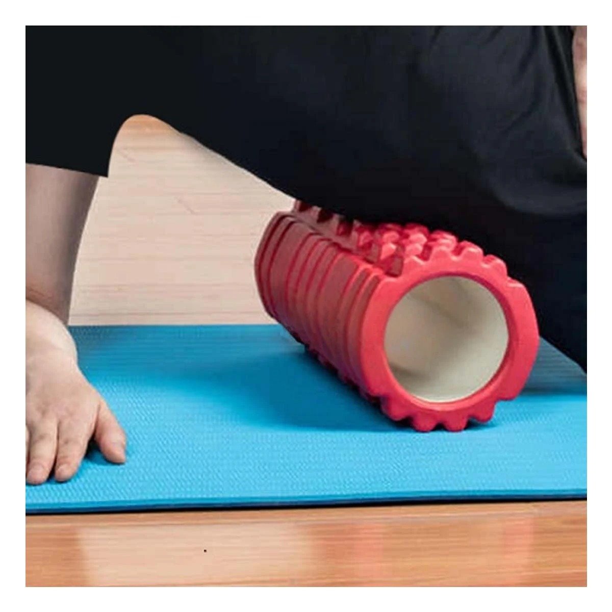 RODILLO DEPORTIVO ROLLER ROJO PARA USO DIARIO EN ENTRENAMIENTO Y EJERCICIOS Y+REGALO STICKER - 2
