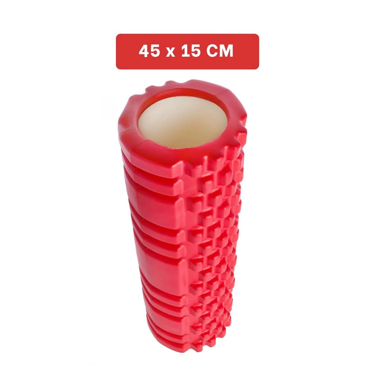 RODILLO DEPORTIVO ROLLER ROJO PARA USO DIARIO EN ENTRENAMIENTO Y EJERCICIOS Y+REGALO STICKER - 4
