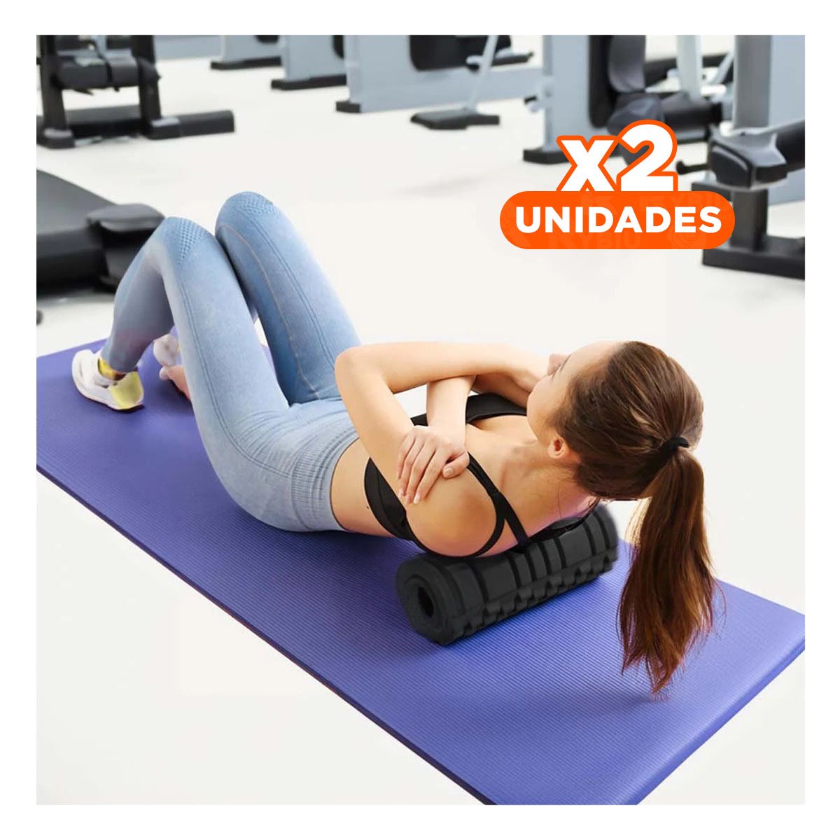 PACK2 RUEDA FITNESS ROLLER NEGRO PERFECTA PARA USO SEGURO Y LIBERAR TENSION Y+REGALO STICKER - 1
