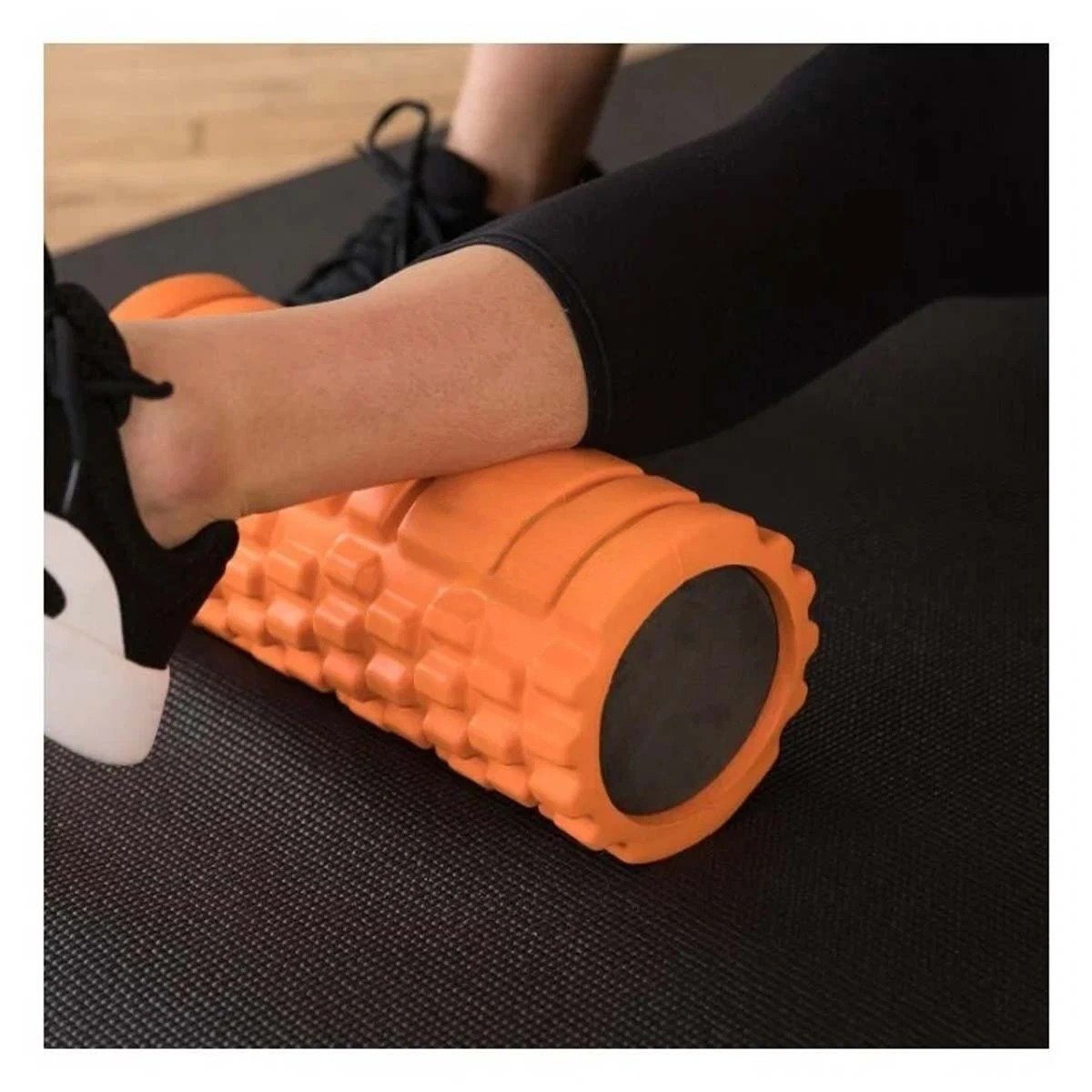 CILINDRO ROLLER NARANJA PARA ACTIVIDAD FISICA Y LIBERAR TENSION DE FORMA SEGURA Y+LIGAS REGALO - 1