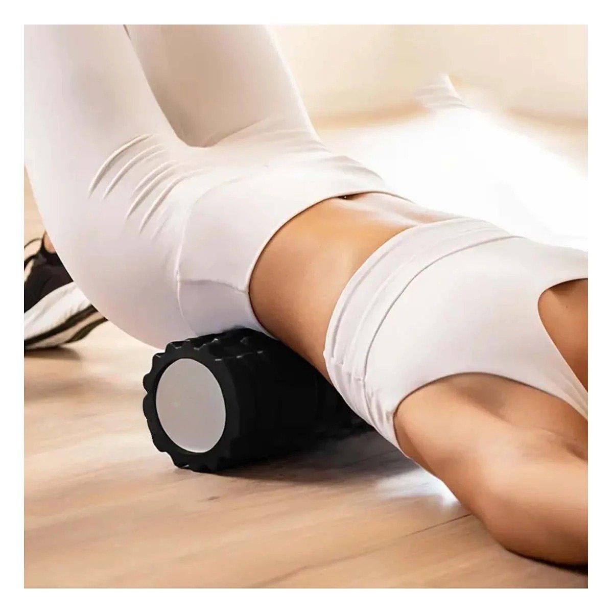 CILINDRO ROLLER NEGRO PARA ACTIVIDAD FISICA Y LIBERAR TENSION DE FORMA SEGURA Y+LIGAS REGALO - 1