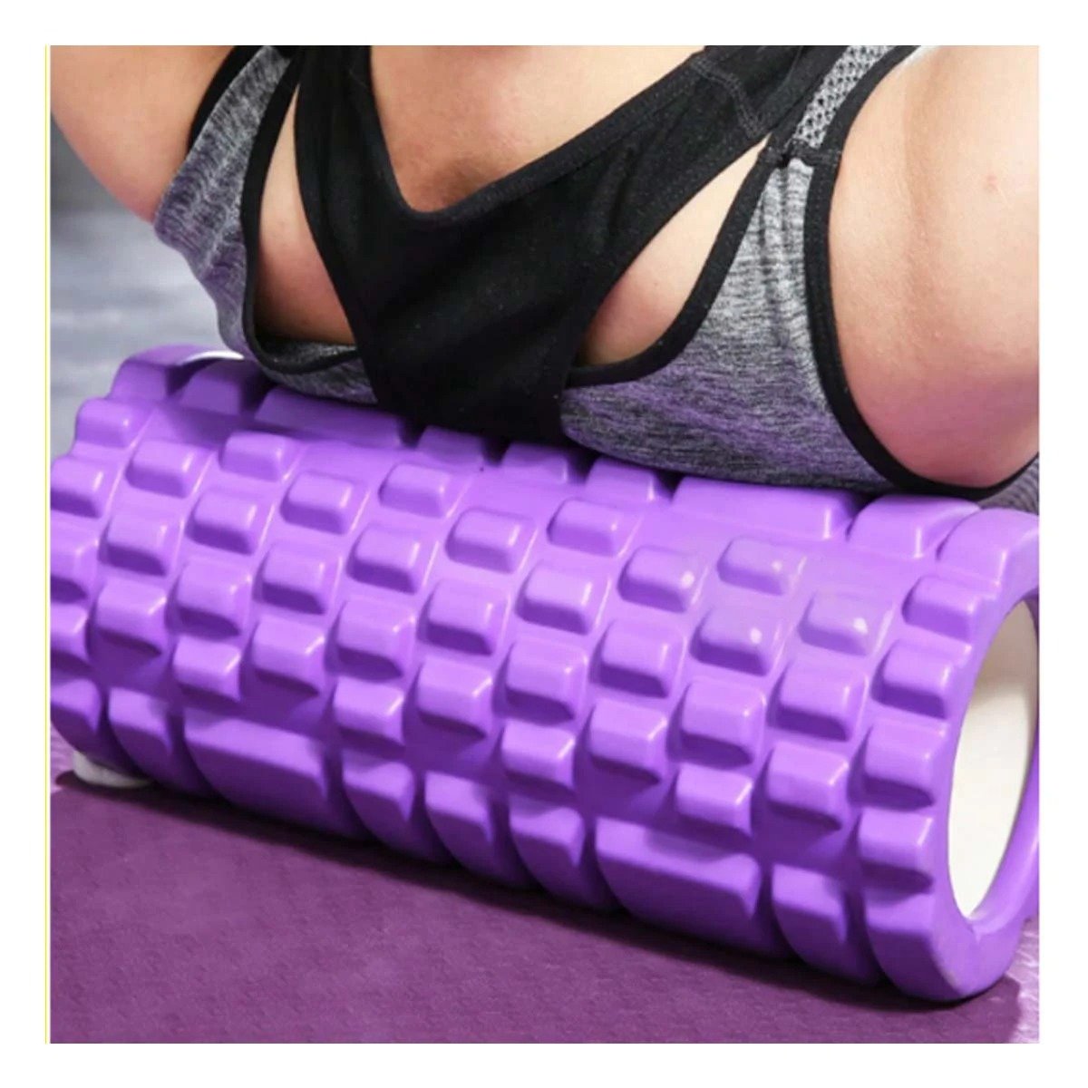RODILLO ROLLER MORADO PARA ESTIRAMIENTOS Y RECUPERACION DE MUSCULOS DESGASTADOS - 2