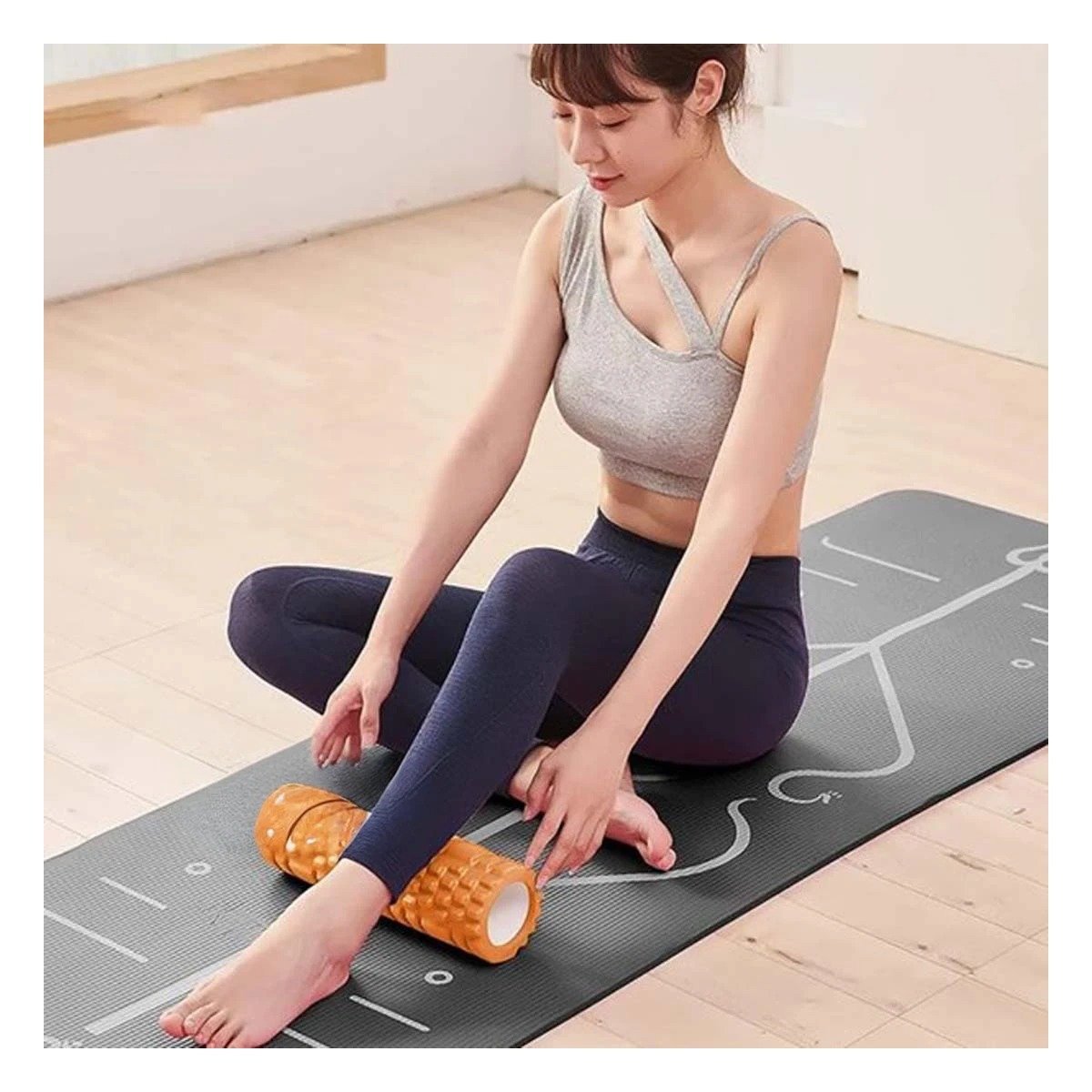 RODILLO ROLLER NARANJA PARA ESTIRAMIENTOS Y RECUPERACION DE MUSCULOS DESGASTADOS - 1