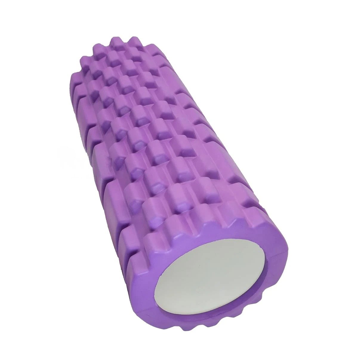 CILINDRO ROLLER MORADO PARA ACTIVIDAD FISICA Y LIBERAR TENSION DE FORMA SEGURA Y+LIGAS REGALO - 3