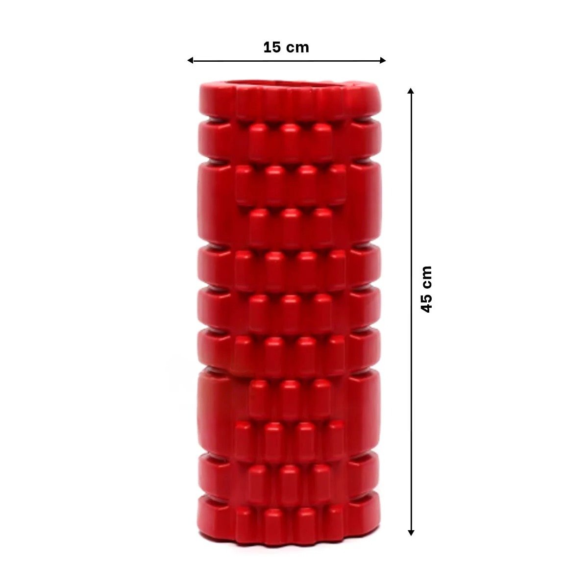 CILINDRO ROLLER ROJO PARA ACTIVIDAD FISICA Y LIBERAR TENSION DE FORMA SEGURA Y+LIGAS REGALO - 4