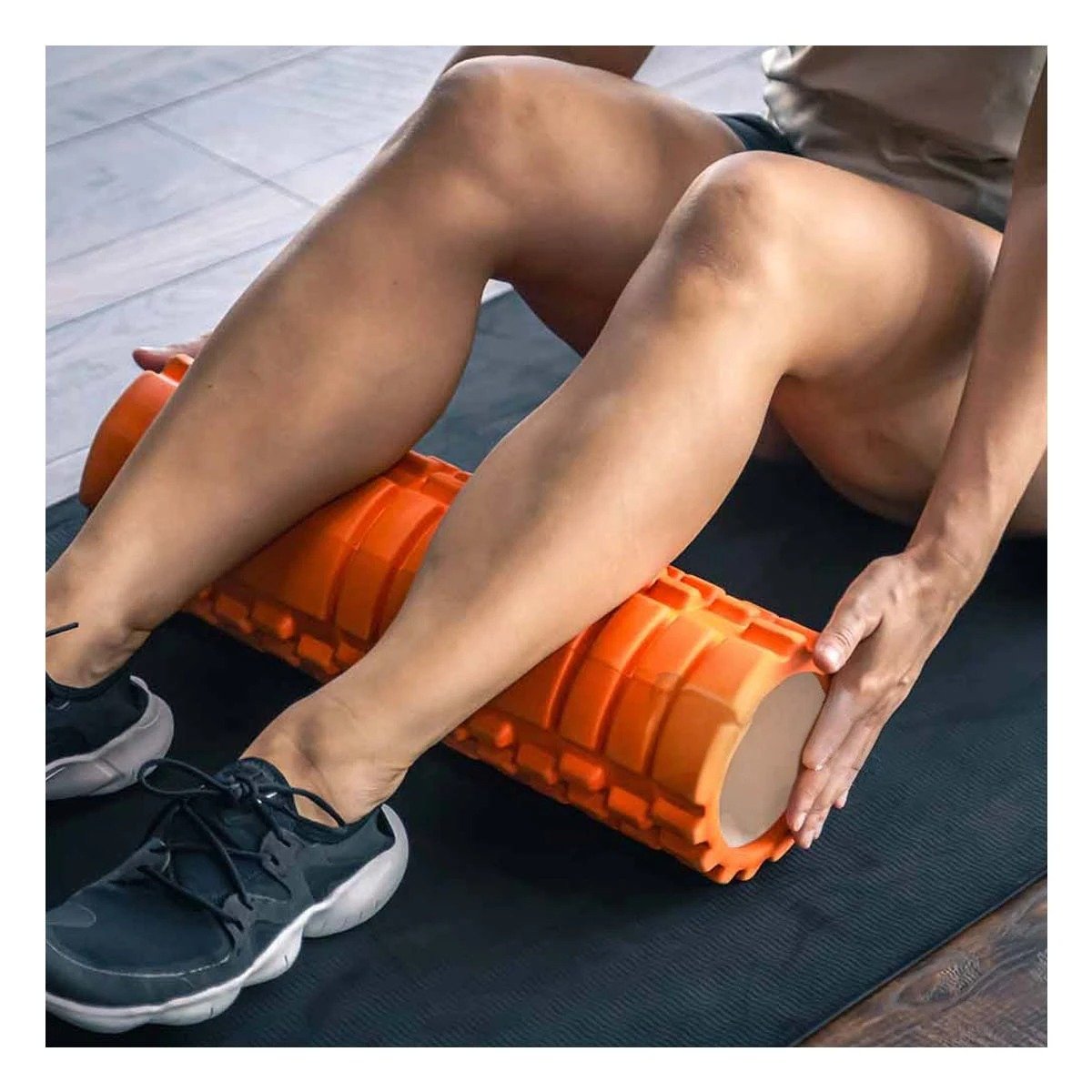 PACK2 CILINDRO FITNESS ROLLER NARANJA PARA LIBERAR TENSION Y MANTENER MUSCULOS FUERTES - 3