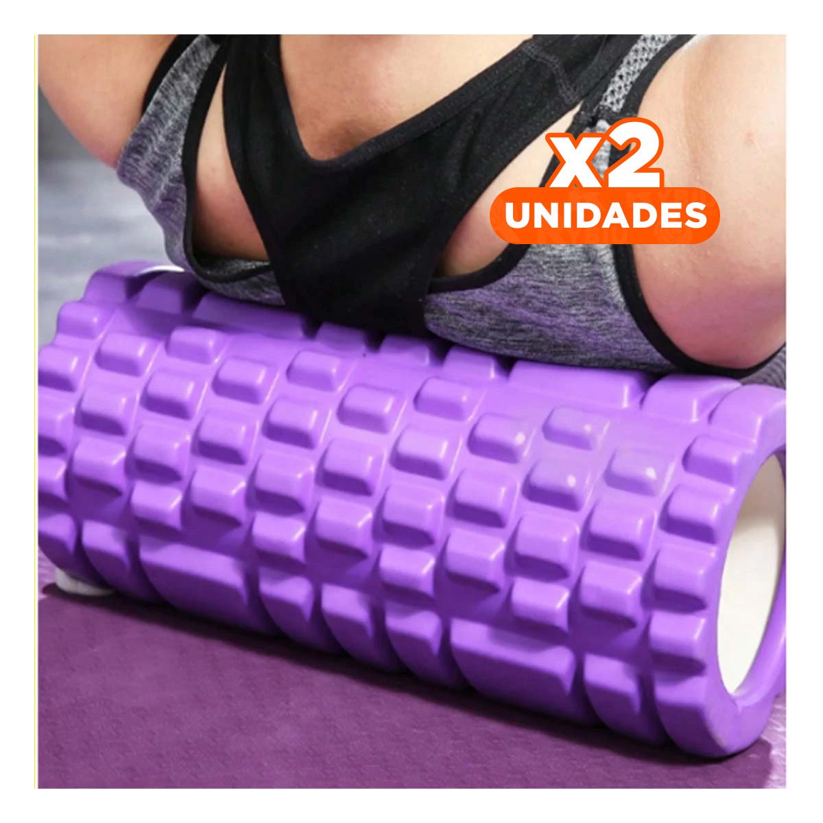 PACK2 RUEDA ROLLER MORADO CON AJUSTE SEGURO PARA ENTRENAMIENTO Y RECUPERACION Y+REGALO STICKER - 1