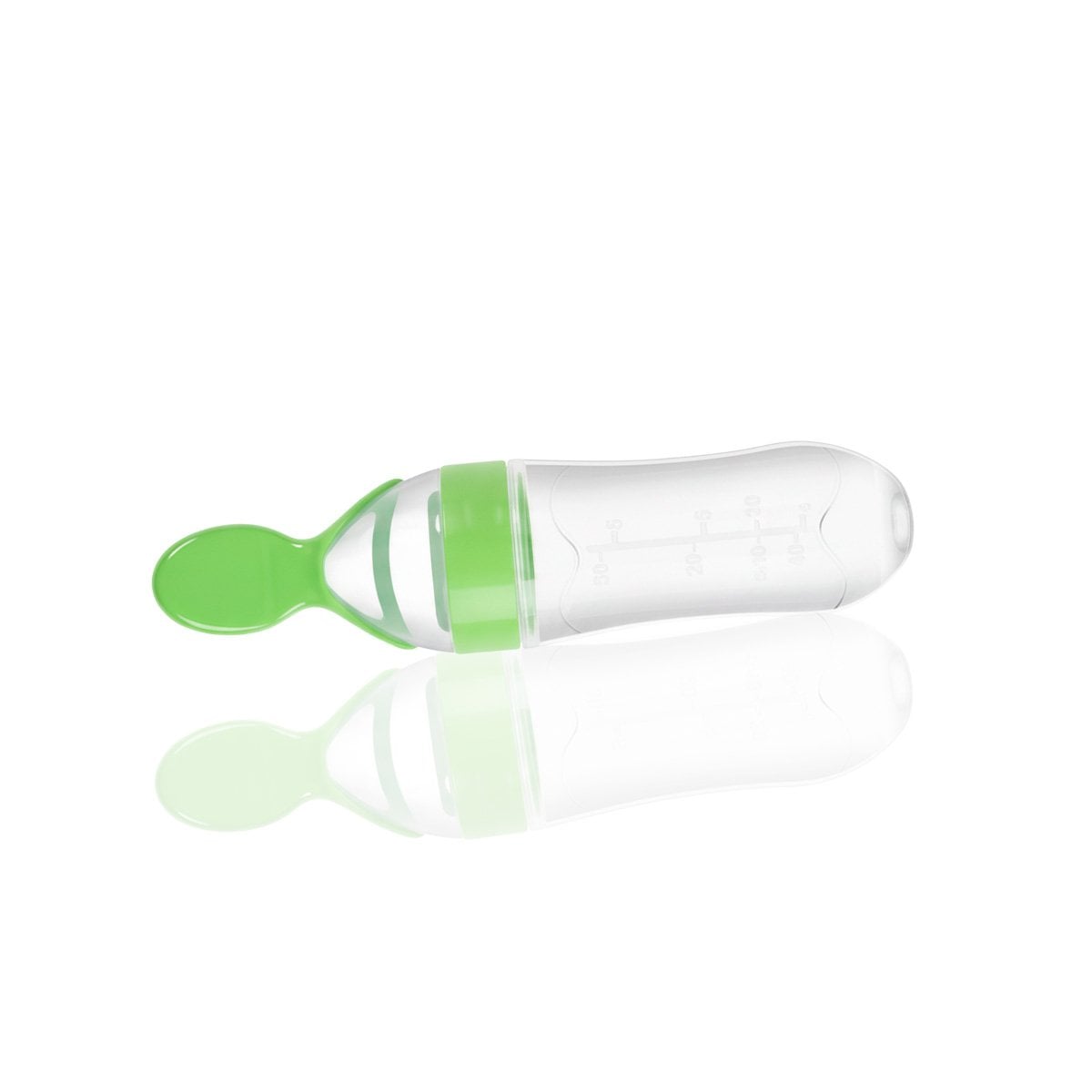PACK6 TETERO CON CUCHARA PARA COMIDA SOLIDA Y LIQUIDA FACIL VERDE Y+REGALO STICKER - 2
