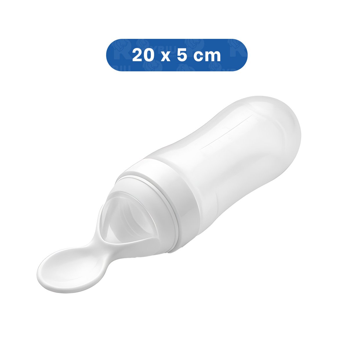 PACK2 BIBERON CON CUCHARA PARA COMIDA LIQUIDA Y SOLIDA FACIL BLANCO Y+REGALO STICKER - 4